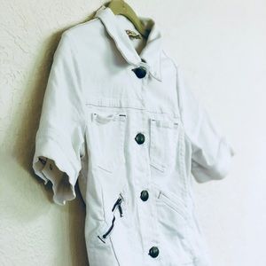 CABi (Small) White Jean Jacket